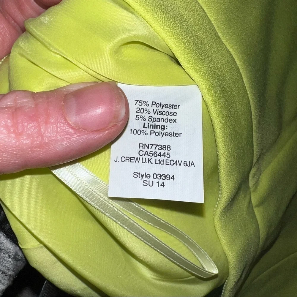 J. Crew Neon Yellow Blogger Favorite Skater A-Line Skirt, Women’s Size 2